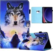 [CXTcase] Case for Samsung Galaxy Tab S9 2023 11.0 Inch, Protective Cover Case with Stand Function for Samsung Galaxy Tab S9 2023 (SM-X710/X716B/X718U), Wolf
