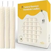 Hanukkah Candle Natural Honeycomb Beeswax White - 4.5"