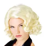 Fun World Womens Short Blonde Leading Lady Marilyn Monroe Wavy Wig