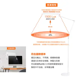 〖歐司朗〗含稅 晶幻智能雙臂立燈 發光面、燈臂可隨意調節 手勢感應觸控開關 四段色溫可調 (7.5折)