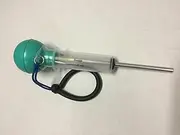 The Rinehart Gold Prospecting Sniper with Wrist Strap for Under Water Gold Recovery and can be Used as a Sniffer Bottle with Lanyard, Clear & Blue