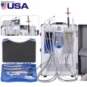 Dental Portable Delivery Unit+Curing Light+Ultrasonic Scaler+Handpiece Kit 4Hole