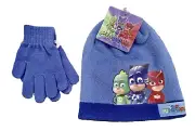 PJ Masks Super Heroes Catboy Owlette Gekko Toddler Boys Knit Hat & Gloves NWT