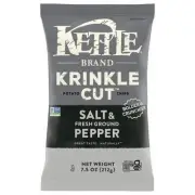 Krinkle Cut Salt And Pepper Potato Chips 7.5 Oz (Case O