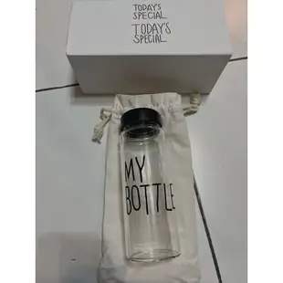 全新 My Bottle 透明玻璃水瓶