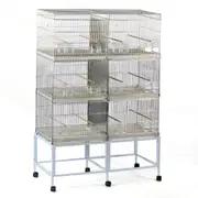 6xBreeding Bird Cages on Stand for Canary Parakeet Budgie Cockatiel