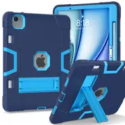 MCC Stylish Shockproof iPad Air 11" 2025 Case Cover Kids Apple 7th Gen [Dark Blue+Blue]