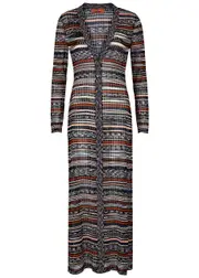 Missoni Striped Fine-knit Maxi Cardigan - Multicoloured - 42 (UK12 / M) 42 (UK12 / M)
