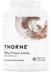 Thorne Whey Protein Isolate - 21 grams of Easy-to-Digest Whey Protein Powder - Chocolate Flavored - 31.9 Ounces - 30 servings