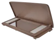 Mercedes Benz Sunvisor Vanity Mirrors - A124, R129 - NO Light - Left Side - Tan