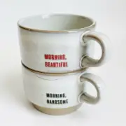 NWT 8oz Morning Beautiful & 8oz Morning Handsome Mug Hearth & Hand™ w/ Magnolia
