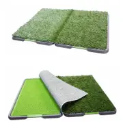 Large 86x68cm Portable Dog Pet Training Potty Patch Grass Toilet Loo Tray