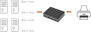 4-Port Manual Sharing Switch Box, USB Splitter 4-in 1-Out Switcher Computer Accessory for 98 / ME / 2000 / / 7/8.1