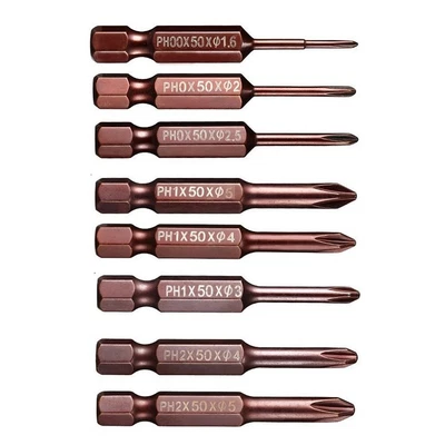Versatile 50mm Screwdriver Bit Set for 1 4inch Hex Shank Electric Drills