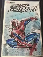 Spider-Man Original Art Sketch On Non-Stop Spider-Man Blank! **Art By Tony Kent*