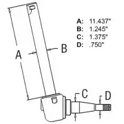 Spindle 508547M92 Fits Massey Ferguson 150