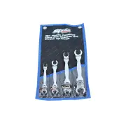 SP Tools 4Pcs Flare Nut Dual Flexhead Spanner Set - Metric Wrench Cr-V Steel