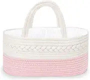 Diaper Caddy Organizer for Baby Boy- Cotton Rope for Changing Table, Nursery ...