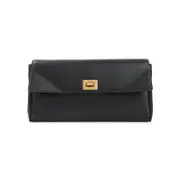 [Balenciaga] Balenciaga-Black Calf Leather Rodeo Continental Wallet-Donna OS OS