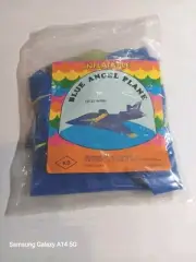 Vintage NOS 22" Long Inflatable Blow Up Plane U.S. Navy Blue Angel Fighter Jet