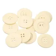 30Pcs Large Wooden Buttons 60mm 4 Hole Round Wood Sewing Button, Natural Wood