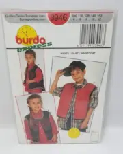 NIP! Childs Vest or Waistcoat Sewing Pattern by Burda Express, 3946, Sizes 4-12