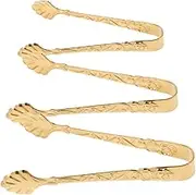 3pcs Mini Sugar Tongs Stainless Steel Embossed Rose Ice Cube Clips Versatile Serving Tongs for Appetizers and Ice Cubes