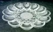 NEW PRINCESS HOUSE 591 CRYSTAL DEVILED EGG DISH FANTASIA STUFFED MUSHROOMS 10"D