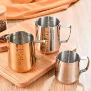 Stainless Steel Milk Frothing Jug Silver Frother Coffee Latte Container Metal