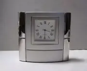 ASSORTED 10 PC ELEGANT STAINLESS S SILVER MINI DESKTOP DESIGNER QUARTZ CLOCK NEW
