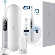 Oral-B iO Series 6 Electric Toothbrush, 2 Replacement Brushes, 5 Cleaning Modes for Dental Care, Magnetic Technology, Display & Travel Case, Designed by Brown, Grey Opal