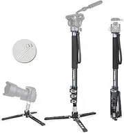 Carbon Fiber Video Monopod Kit-INNOREL VM70CK Professional Monopod Removeable Multifunctional Travel Tripod Stand for Gopro DSLR Camera Telescopic Camcorders, Max Load 22 pounds/10 kg