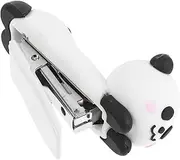 SEWACC Cute Panda Cartoon Stapler Portable Mini Desk Stapling Machine for School Office Use Fun Design for Teachers Staples Up to Adorable Stationery Accessory