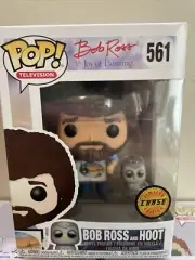 Funko POP! Television 561 Bob Ross And Hoot CHASE The Joy Of Painting