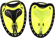 1 Pair Swim Paddles for Kids 5x7.5 Inch PC Swimming Paddles with Silicone Tie Professional Swim Gear for Beginner, Training, Lap Swimming