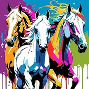 TARATH Paint by Numbers for Adults, Beginners, Children, DIY Hand-Painted Oil Painting Kits, Paint by Numbers for Home Decoration, No Frame, 40 x 50 cm (Horse)