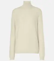 [Loro Piana] Loro Piana Cashmere turtleneck sweater AU 14 white