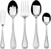 Towle Beaded Antique 45-Piece 18/10 Stainless Steel Flatware Set, Service for 8