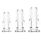 Anal Plug Dilator Kit Hollow Smooth Dildo Butt Transparent Soft