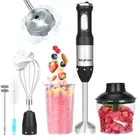 5 in 1 Immersion Hand Blender Mixer, [Upgraded] Handheld Stick Blender with 6...