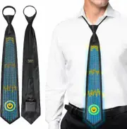 LED Light up Tie, Novelty Necktie, Sound Control Led Tie with Five Light Modes for Neon Glow Party, Glow Party