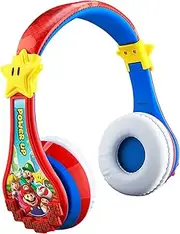 Super Mario MO-B50.fXV0 Bluetooth Headphones - Mic & Volume Limits (Blue/Red)