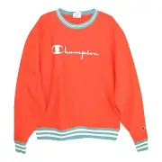 Champion LIFE Men's Reverse Weave Yarn Dye Rib Trim Groovy Papaya Sweatshirt