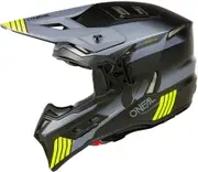 ONeal EX-SRS Hitch, motocross helmet , color: Matt Black/Grey/Neon-Yellow , size: M