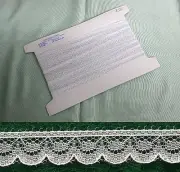 Flat White/Silver Lace 1 ROLL OF 307 METRES