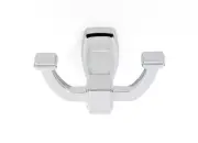 Alno A6584-PC Cube Bath Double Robe Hook Polished Chrome