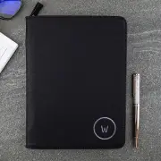 Monogram Circle Black Personalised Compendium