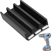 Magnetic Drill Bit Holder with Back Adhesive Durable Magnetic Bit Holder Organizer Rubber Magnetic Bit Holder Fixation Drill Accessories(black)