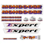 Mongoose - 1994 Expert - For chrome frame Decal set - old school bmx