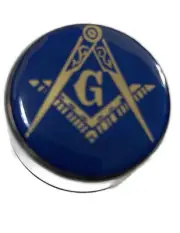 MASONIC MASON URN SILVER Jar, Aluminum Storage Container Rubber Airtight Stash